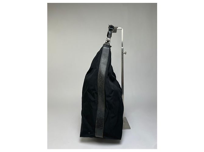Vintage Gucci Hobo Bag aus beschichtetem Canvas frühe 2000s Schwarz - Ansicht 4