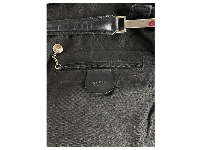 Vintage Gucci Hobo Bag aus beschichtetem Canvas frühe 2000s Schwarz - Ansicht 5