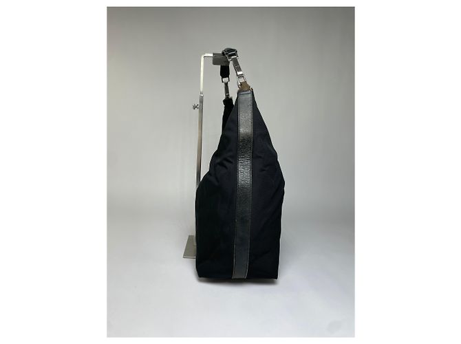 Vintage Gucci Hobo Bag aus beschichtetem Canvas frühe 2000s Schwarz - Ansicht 6