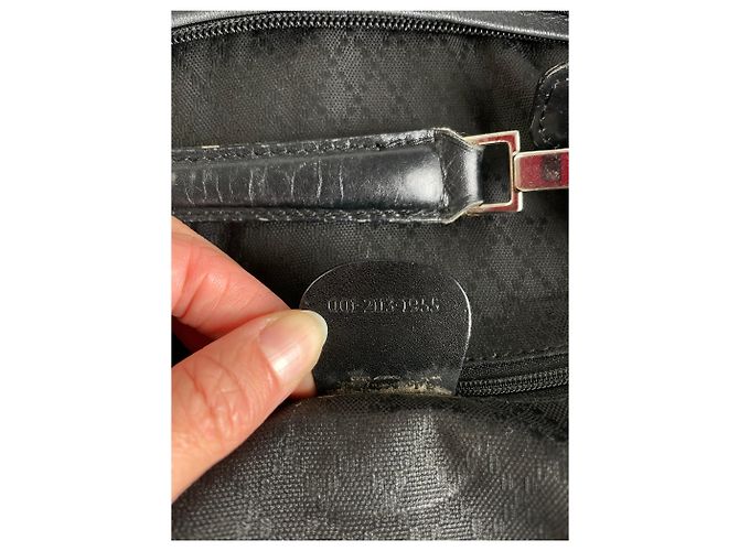 Vintage Gucci Hobo Bag aus beschichtetem Canvas frühe 2000s Schwarz - Ansicht 7