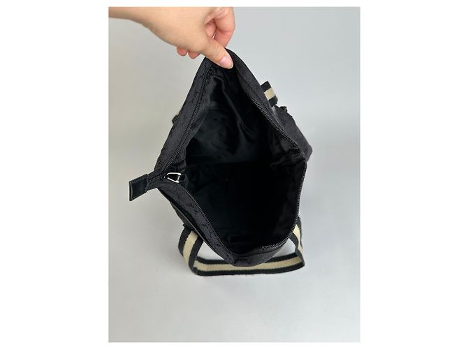 Borsa Tote Vintage Gucci GG Canvas Primi anni 2000 Nero - vista 12