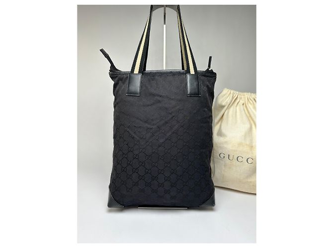 Borsa Tote Vintage Gucci GG Canvas Primi anni 2000 Nero - vista 14