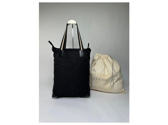 Borsa Tote Vintage Gucci GG Canvas Primi anni 2000 Nero - vista 2