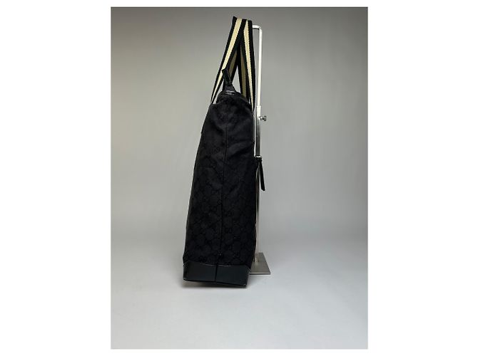 Borsa Tote Vintage Gucci GG Canvas Primi anni 2000 Nero - vista 4
