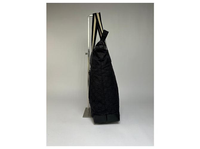 Borsa Tote Vintage Gucci GG Canvas Primi anni 2000 Nero - vista 6