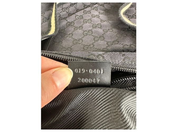 Borsa Tote Vintage Gucci GG Canvas Primi anni 2000 Nero - vista 7