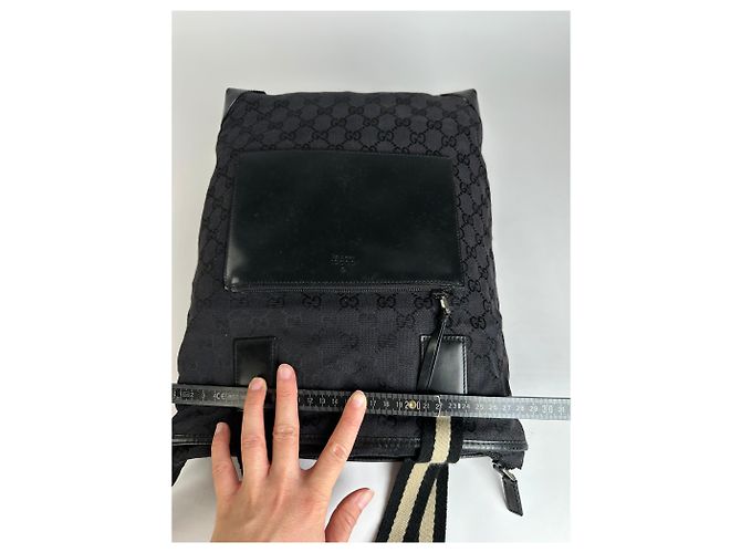 Borsa Tote Vintage Gucci GG Canvas Primi anni 2000 Nero - vista 9