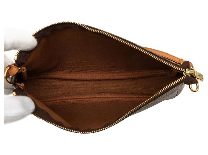 Borsa a tracolla Louis Vuitton Monogram Pochette Accessoires Marrone - vista 4