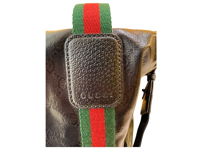 Gucci Morpheus Zip Convertible Duffle Leather Medium Schwarz - Ansicht 5