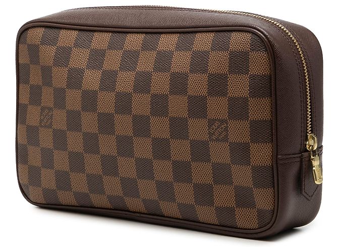 Borsa a pochette Louis Vuitton Damier Ebene Trousse Toilette 25 Marrone - vista 2