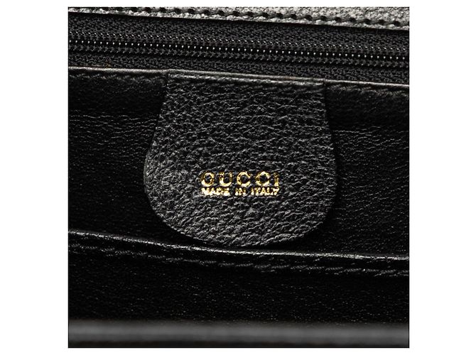 Bamboo Bolsa Satchel Night Gucci Small em couro de bezerro granulado preto com bambu - vista 5