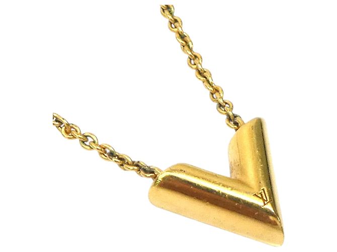 Collar Essential V Louis Vuitton chapado en oro Dorado - vista 4