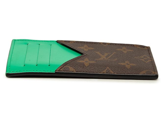 Portacarte e monete Louis Vuitton Monogram Macassar Marrone - vista 3