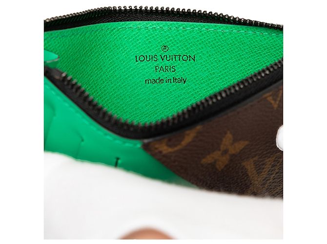 Portacarte e monete Louis Vuitton Monogram Macassar Marrone - vista 5