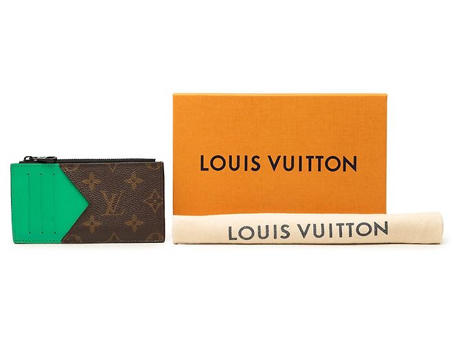 Portacarte e monete Louis Vuitton Monogram Macassar Marrone - vista 7