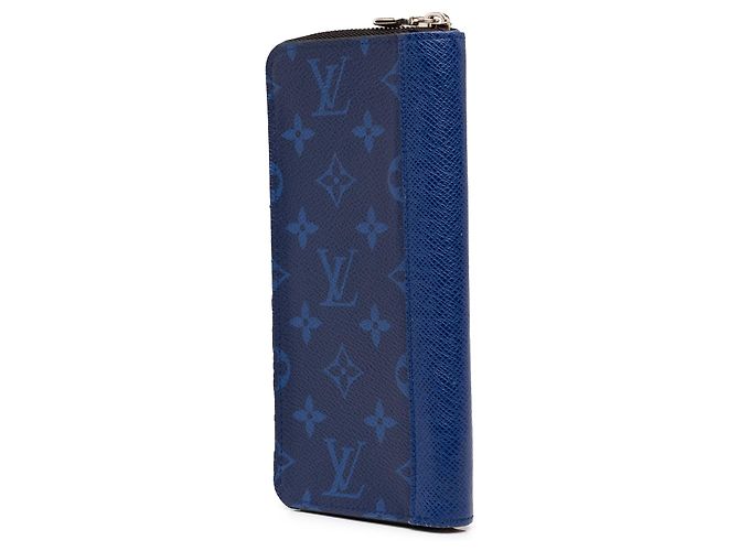 Portafoglio lungo Louis Vuitton Monogram Taigarama Zippy Vertical Wallet Blu - vista 2