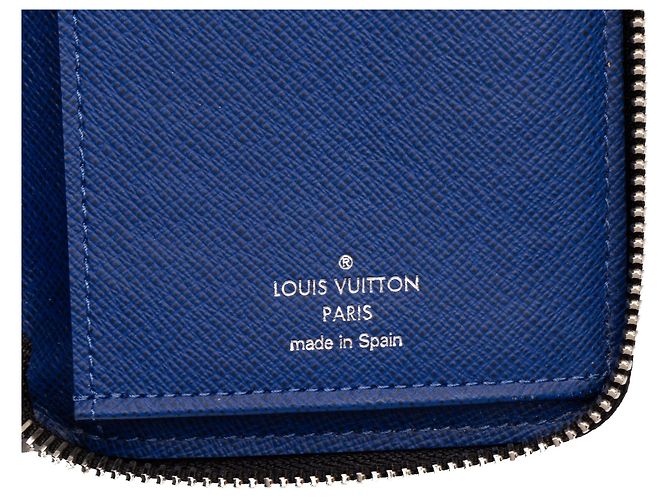 Portafoglio lungo Louis Vuitton Monogram Taigarama Zippy Vertical Wallet Blu - vista 5