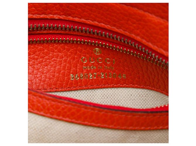 Borsa Mini Swing Gucci in pelle di vitello Orange Arancione - vista 5