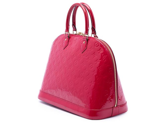 Borsa Louis Vuitton Monogram Vernis Alma GM rossa Rosso - vista 2