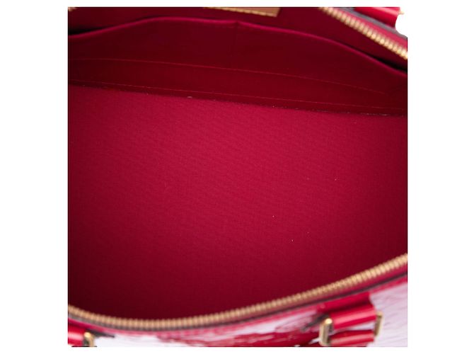 Borsa Louis Vuitton Monogram Vernis Alma GM rossa Rosso - vista 4