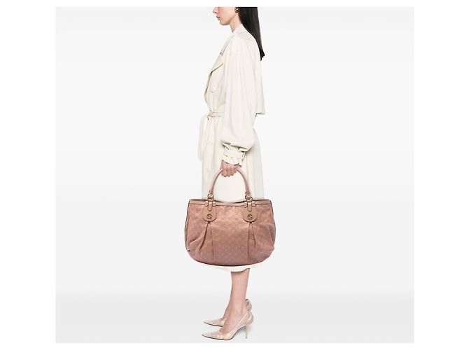 Tote Gucci Large Guccissima Scarlett Rosa - vista 6