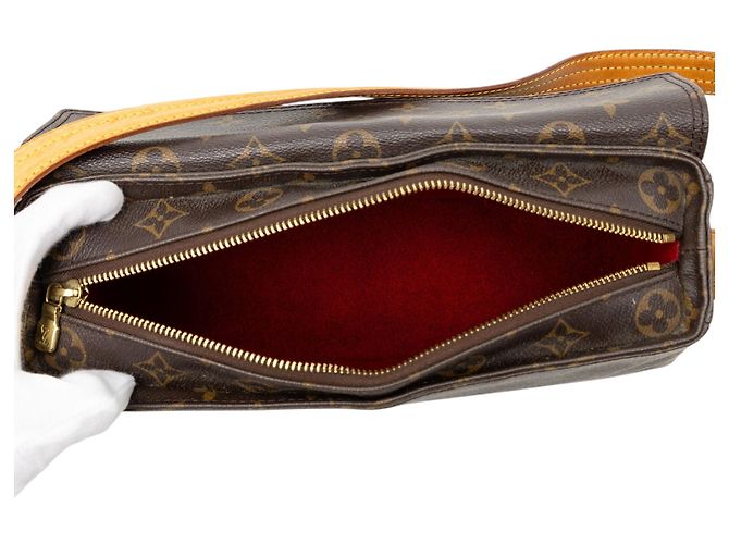 Borsa a tracolla Louis Vuitton Monogram Viva Cite MM Marrone - vista 4
