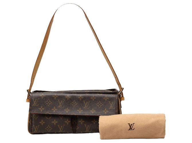 Borsa a tracolla Louis Vuitton Monogram Viva Cite MM Marrone - vista 7