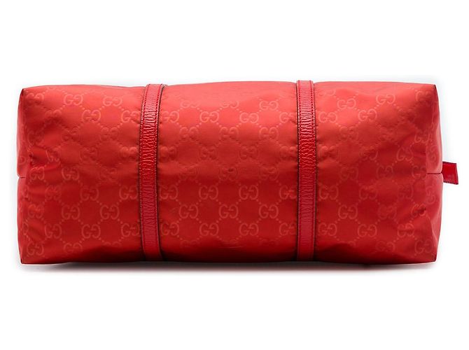 Borsa Satchel Gucci GG in nylon rossa Rosso - vista 3