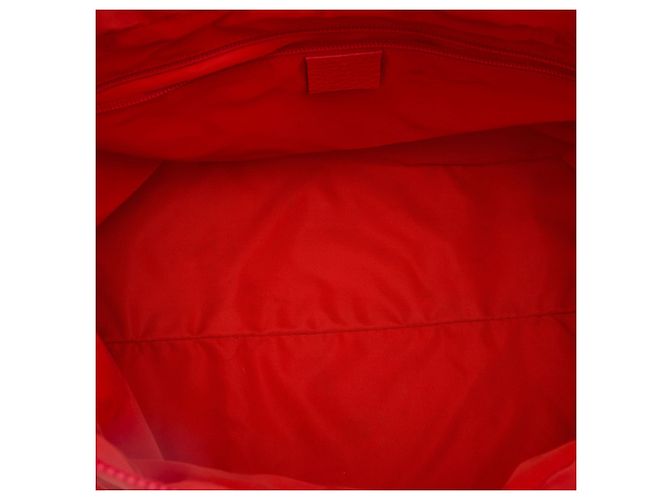 Borsa Satchel Gucci GG in nylon rossa Rosso - vista 4