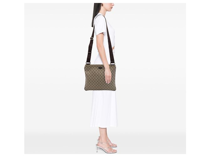 Borsa a tracolla Gucci GG Supreme Beige - vista 6