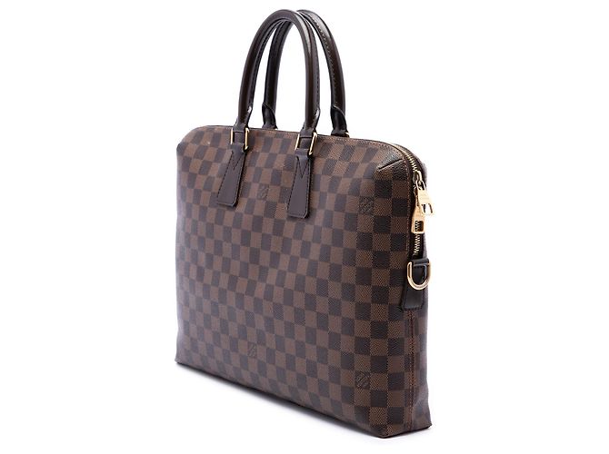 Borsa Business Louis Vuitton Damier Ebene Porte Documents Jour Marrone - vista 2