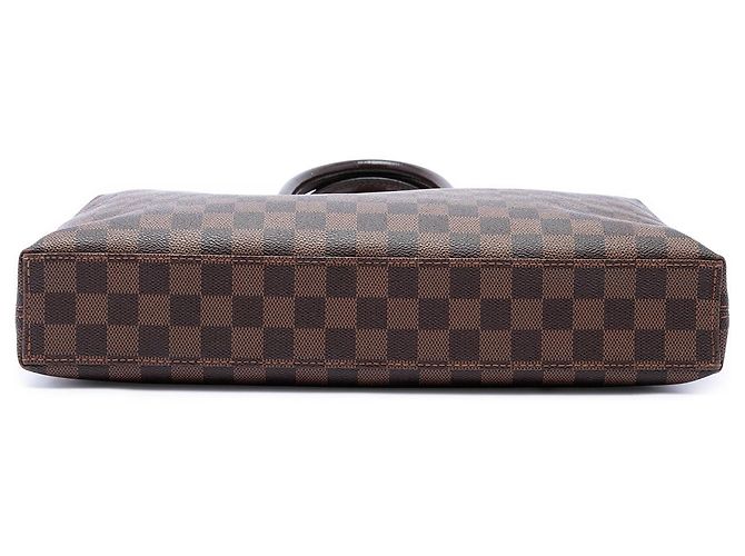 Borsa Business Louis Vuitton Damier Ebene Porte Documents Jour Marrone - vista 3