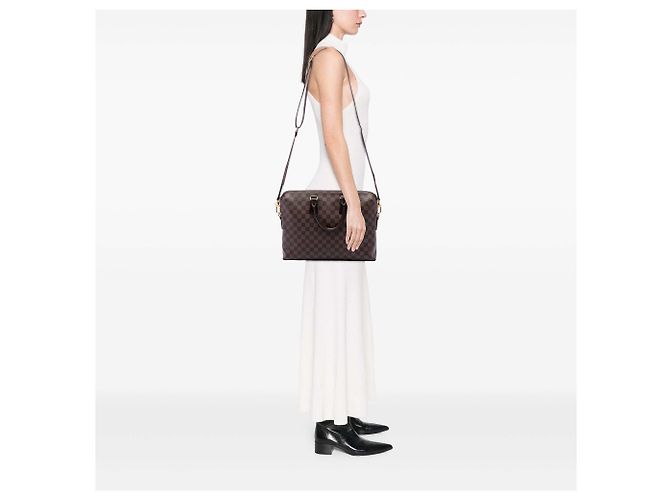 Borsa Business Louis Vuitton Damier Ebene Porte Documents Jour Marrone - vista 6