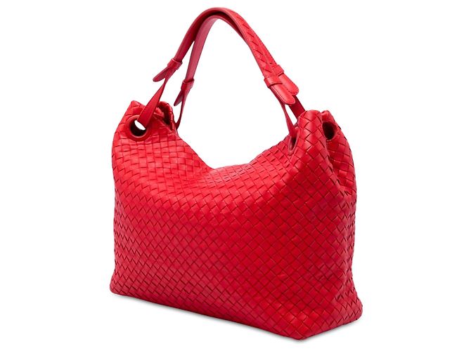 Tote Garda Medium in Nappa Intrecciato rossa Bottega Veneta Rosso - vista 2