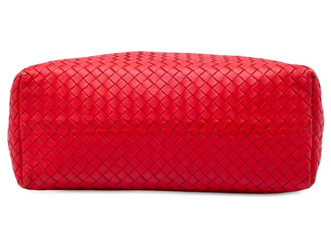 Tote Garda Medium in Nappa Intrecciato rossa Bottega Veneta Rosso - vista 3