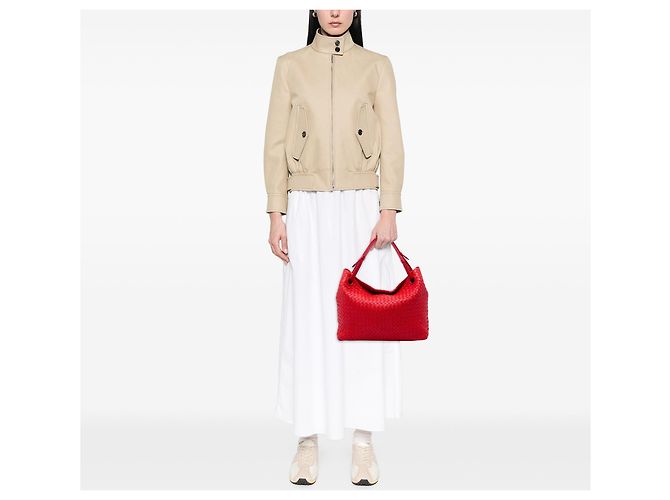 Tote Garda Medium in Nappa Intrecciato rossa Bottega Veneta Rosso - vista 5