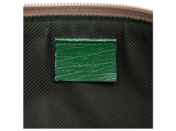 Borsa a tracolla Gucci GG Canvas Boat verde - vista 5