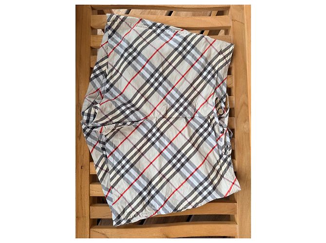 Burberry Nova Check Baumwoll-Shorts Braun Rot Beige - Ansicht 4