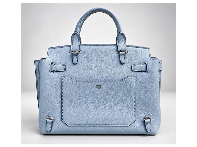 MCM Handtasche in Hellblauem Leder - Ansicht 4