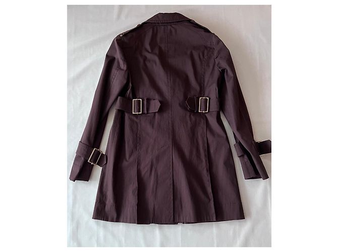 Gabardina Gucci marrón con detalle Horsebit Castaño - vista 4