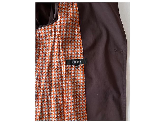 Gabardina Gucci marrón con detalle Horsebit Castaño - vista 5