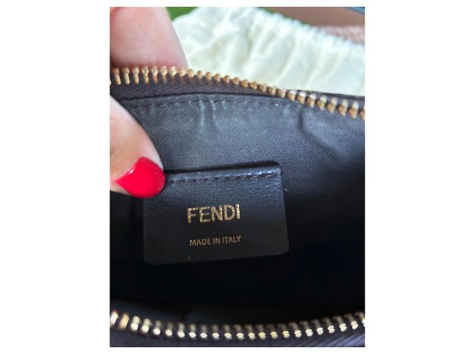 Borsa a spalla Fendi Zucca Monogramma Marrone e Nero - vista 11