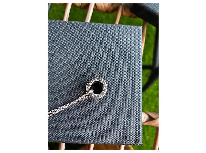 Bulgari Bvlgari B.zero1 Halskette aus Silber und schwarzer Keramik Silber Hardware - Ansicht 4