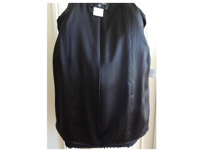 Chanel schwarze Woll-Kaschmir Jacke Größe 40 - Ansicht 10