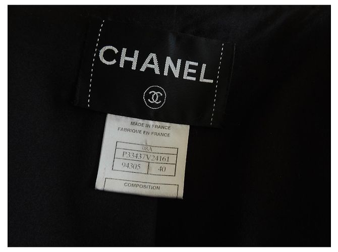 Chanel schwarze Woll-Kaschmir Jacke Größe 40 - Ansicht 11
