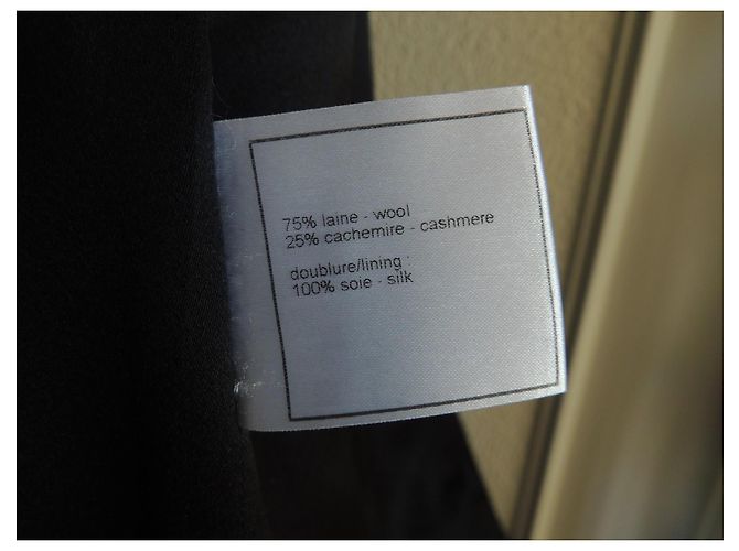 Chanel schwarze Woll-Kaschmir Jacke Größe 40 - Ansicht 13