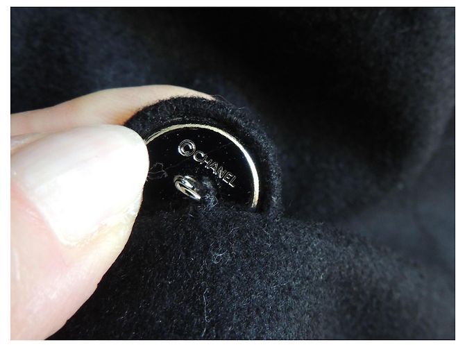 Chanel schwarze Woll-Kaschmir Jacke Größe 40 - Ansicht 15