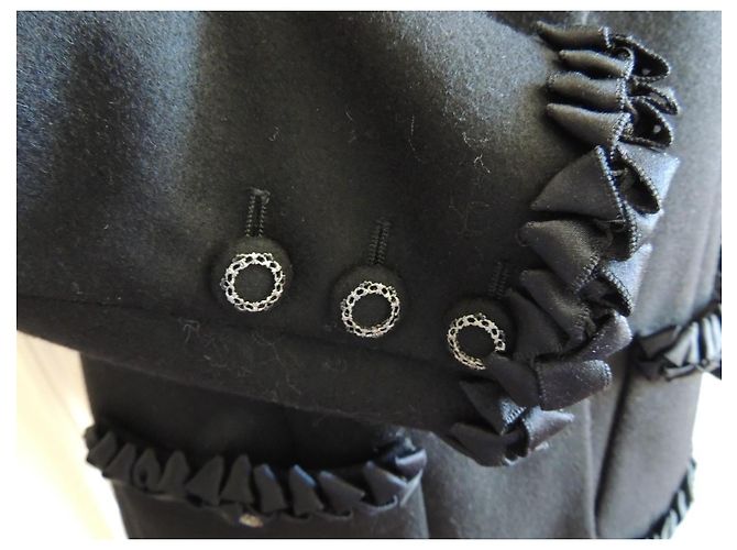Chanel schwarze Woll-Kaschmir Jacke Größe 40 - Ansicht 5