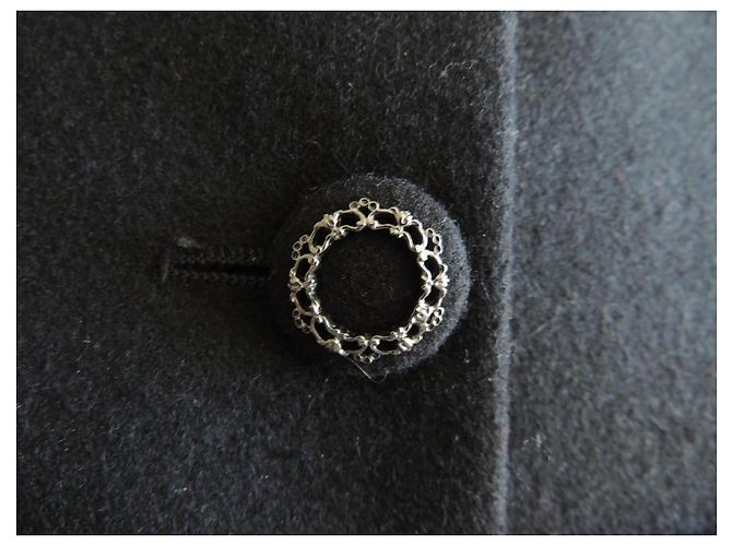 Chanel schwarze Woll-Kaschmir Jacke Größe 40 - Ansicht 6