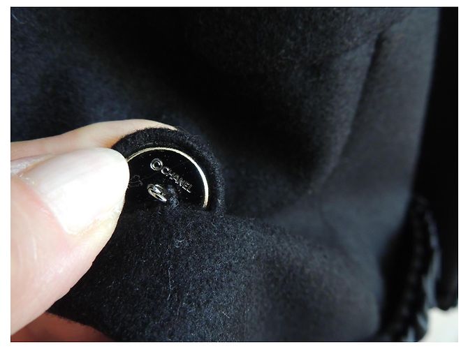 Chanel schwarze Woll-Kaschmir Jacke Größe 40 - Ansicht 9